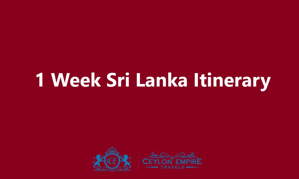 1 Week Sri Lanka Itinerary