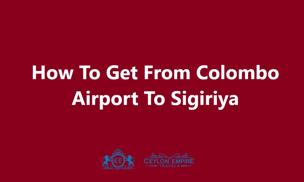 How To Get From Colombo Airport To Sigiriya